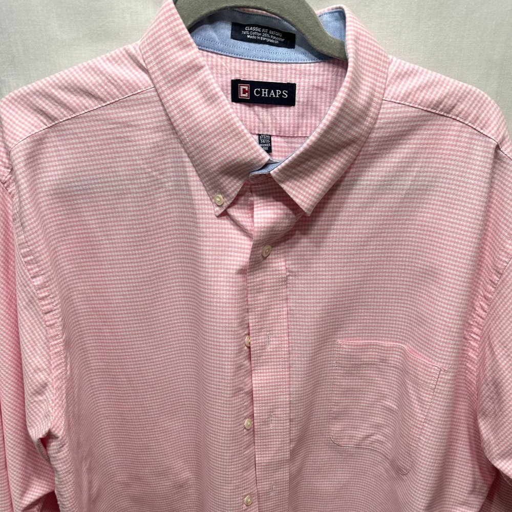 Mens Long Sleeve Chaps Dress Shirt